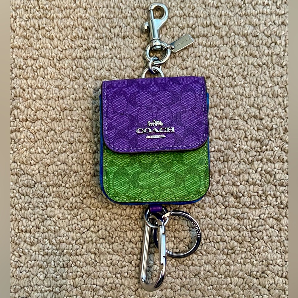 Coach Multi Attachments Case Bag Charm In Colorblock Signature Canvas